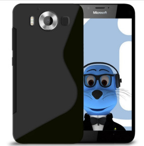 Силиконов гръб ТПУ S-Case за Microsoft Lumia 950 черен